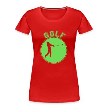 Golfe - T-shirt bio Premium Femme - rouge - Devant - Mia (176cm)