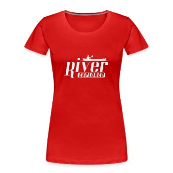 River Explorer Kayak Paddle Boat Canoeing - Women's Premium Organic T-Shirt - red - Front - Mia (176cm)