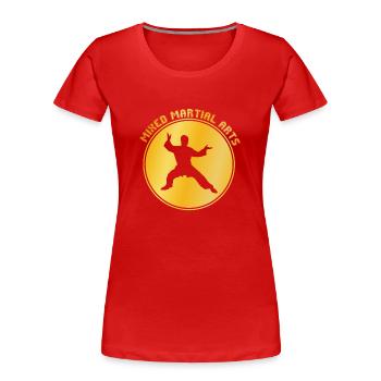 Martial arts - Women's Premium Organic T-Shirt - red - Front - Mia (176cm)