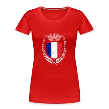 France Flag French Flag France - Women's Premium Organic T-Shirt - red - Front - Mia (176cm)
