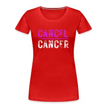 Cancer Awarness Fight Cancer Breast Cancer Warrior - Women's Premium Organic T-Shirt - red - Front - Mia (176cm)