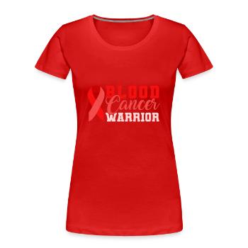 Blood Cancer Warrior - Frauen Premium Bio T-Shirt - Rot - Vorne - Mia (176cm)