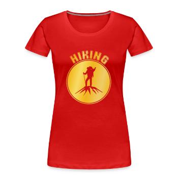 Bergsteigen - Frauen Premium Bio T-Shirt - Rot - Vorne - Mia (176cm)