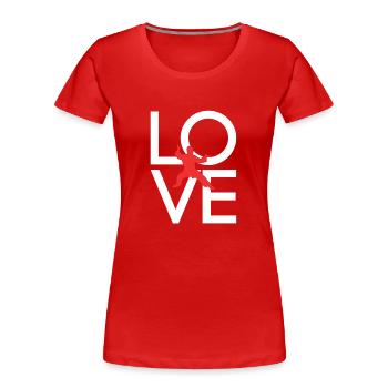 Martial arts - Women's Premium Organic T-Shirt - red - Front - Mia (176cm)