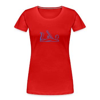 Planer Design Carpenter Carpenter - Women's Premium Organic T-Shirt - red - Front - Mia (176cm)