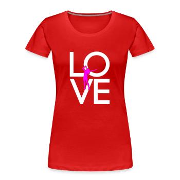 Sing - Women's Premium Organic T-Shirt - red - Front - Mia (176cm)
