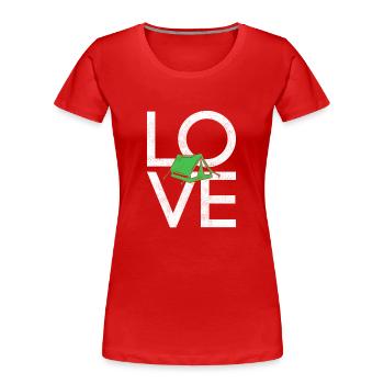 Camping - Women's Premium Organic T-Shirt - red - Front - Mia (176cm)