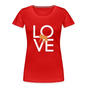 Affe - Frauen Premium Bio T-Shirt - Rot - Vorne - Mia (176cm)
