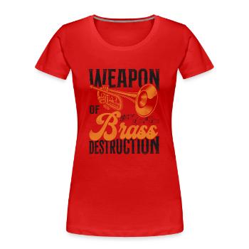 Trompettiste Vintage Weapon Of - T-shirt bio Premium Femme - rouge - Devant - Mia (176cm)