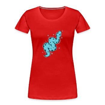Serpent Reptile Signe du Zodiaque Animal Zoo - T-shirt bio Premium Femme - rouge - Devant - Mia (176cm)