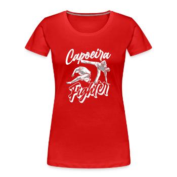 Capoeira Kämpfer Brasilianisch Hobby Kampfsport - Frauen Premium Bio T-Shirt - Rot - Vorne - Mia (176cm)