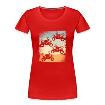 Quad ATV Offroad Quad Riders - Women's Premium Organic T-Shirt - red - Front - Mia (176cm)