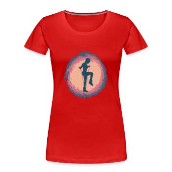 Splash Rope Jumping - Frauen Premium Bio T-Shirt - Rot - Vorne - Mia (176cm)