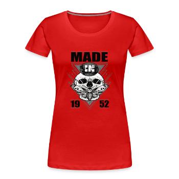 Made in 1952 Vintage Retro Limited Edition - Women's Premium Organic T-Shirt - red - Front - Mia (176cm)
