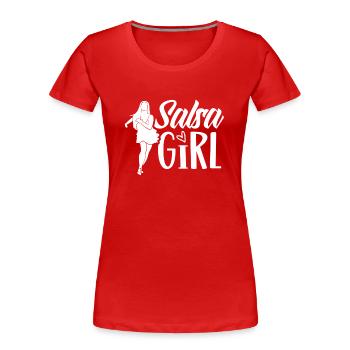 Salsa Mädchen Tanz Tänzer Tanzen Hobby - Frauen Premium Bio T-Shirt - Rot - Vorne - Mia (176cm)