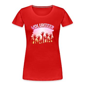 Freiwilliger Ehrenamt Ehrenamtlicher Freiwillig - Frauen Premium Bio T-Shirt - Rot - Vorne - Mia (176cm)