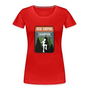 Rope Jumping Champion - Frauen Premium Bio T-Shirt - Rot - Vorne - Mia (176cm)
