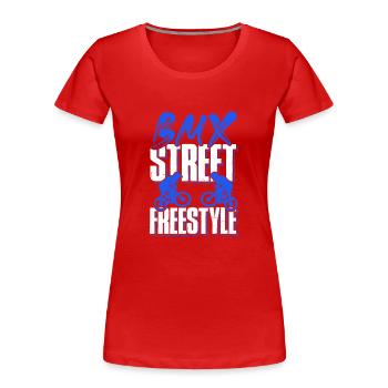 bmx freestyle - Frauen Premium Bio T-Shirt - Rot - Vorne - Mia (176cm)