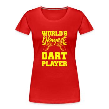 bester dart spieler - Frauen Premium Bio T-Shirt - Rot - Vorne - Mia (176cm)