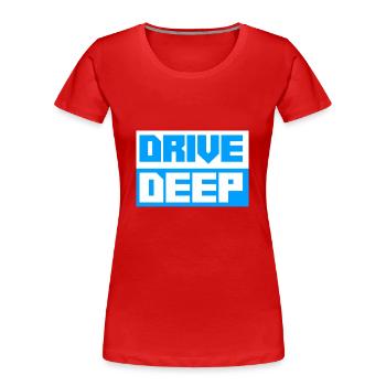 Tiefergelegt Tuning Auto - Frauen Premium Bio T-Shirt - Rot - Vorne - Mia (176cm)