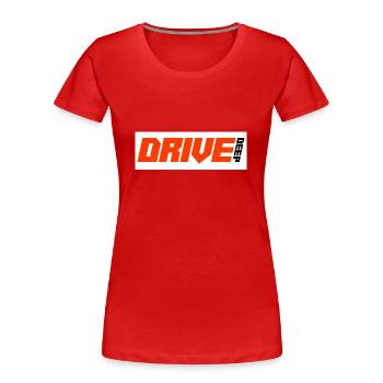 Tiefergelegt Tuning Auto - Frauen Premium Bio T-Shirt - Rot - Vorne - Mia (176cm)