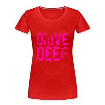 Tiefergelegt Tuning Auto - Frauen Premium Bio T-Shirt - Rot - Vorne - Mia (176cm)
