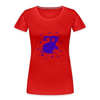 Rabbit - Rabbit - Nature Conservation - Women's Premium Organic T-Shirt - red - Front - Mia (176cm)