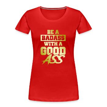 wahrheit in liebe - Frauen Premium Bio T-Shirt - Rot - Vorne - Mia (176cm)