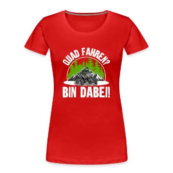 Quad ATV Offroad Quadfahrer - Frauen Premium Bio T-Shirt - Rot - Vorne - Mia (176cm)