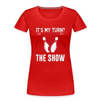 Bowling - Frauen Premium Bio T-Shirt - Rot - Vorne - Mia (176cm)