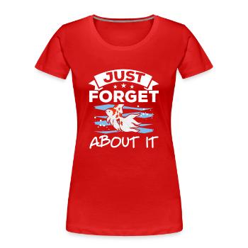 Oubliez simplement la pisciculture aquariophile G - T-shirt bio Premium Femme - rouge - Devant - Mia (176cm)