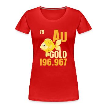 Goldfisch Unterwasserfische Aquarist Fischerei - Frauen Premium Bio T-Shirt - Rot - Vorne - Mia (176cm)
