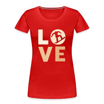 Sandboard Liebe Boardsport Sand Dune Sandboarding - Frauen Premium Bio T-Shirt - Rot - Vorne - Mia (176cm)