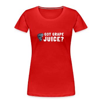 Organic Grape Juice Bottles - Frauen Premium Bio T-Shirt - Rot - Vorne - Mia (176cm)