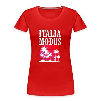 Italia Modus - Frauen Premium Bio T-Shirt - Rot - Vorne - Mia (176cm)