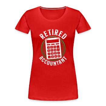 Accountant Bookkeeper Accounting - Women's Premium Organic T-Shirt - red - Front - Mia (176cm)