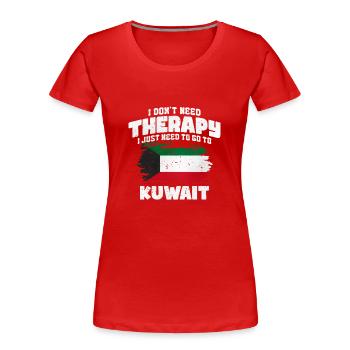 Koweït - T-shirt bio Premium Femme - rouge - Devant - Mia (176cm)