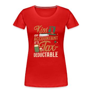 Accountant Bookkeeper Accounting - Women's Premium Organic T-Shirt - red - Front - Mia (176cm)