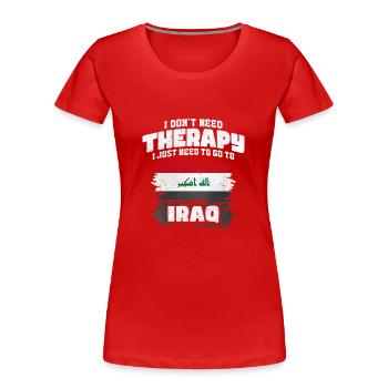 Irak - Frauen Premium Bio T-Shirt - Rot - Vorne - Mia (176cm)