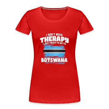 Botswana - T-shirt bio Premium Femme - rouge - Devant - Mia (176cm)