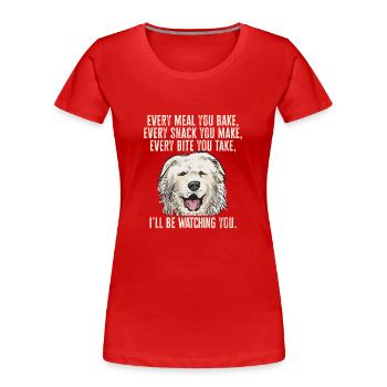 Great Pyrenean Dog - Women's Premium Organic T-Shirt - red - Front - Mia (176cm)