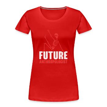 Zukünftiger Anthropologe Wissenschaft Anthropologi - Frauen Premium Bio T-Shirt - Rot - Vorne - Mia (176cm)