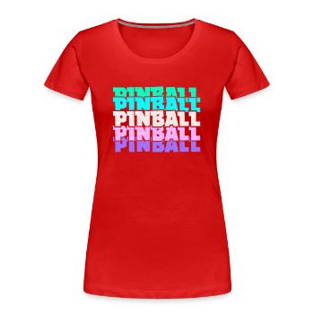 Pinball Arcade Spiele Videospiel Spiele Gamer - Frauen Premium Bio T-Shirt - Rot - Vorne - Mia (176cm)