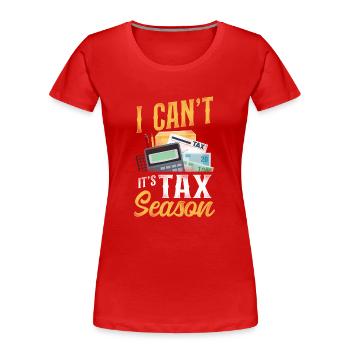 Accountant Bookkeeper Accounting - Frauen Premium Bio T-Shirt - Rot - Vorne - Mia (176cm)