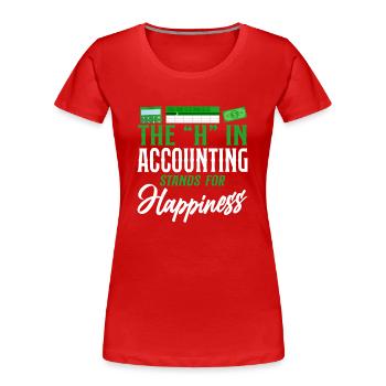 Accountant Bookkeeper Accounting - Women's Premium Organic T-Shirt - red - Front - Mia (176cm)