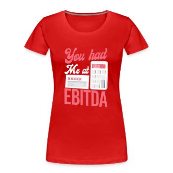 Comptable Comptable Comptable Comptabilité - T-shirt bio Premium Femme - rouge - Devant - Mia (176cm)
