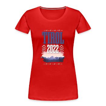 Tirol 2022 - Frauen Premium Bio T-Shirt - Rot - Vorne - Mia (176cm)