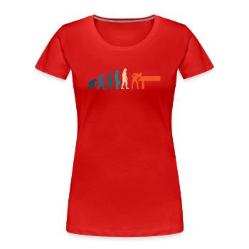 Billardentwicklung, Poolspiel, Billardspieler - Frauen Premium Bio T-Shirt - Rot - Vorne - Mia (176cm)