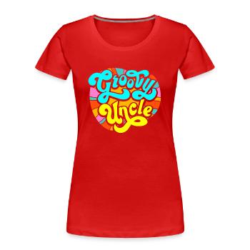 Groovy Onkel - Frauen Premium Bio T-Shirt - Rot - Vorne - Mia (176cm)