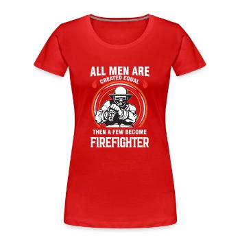 Pompiers Pompiers Pompier Cadeau Pompier - T-shirt bio Premium Femme - rouge - Devant - Mia (176cm)